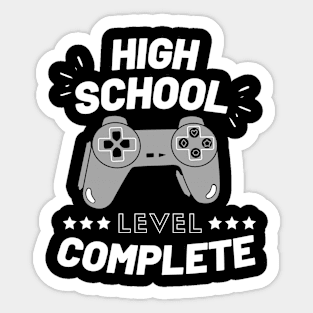 HIGH SCHOOL LEVEL COMPLETE GAMER GRADUATION Gift Ides Sticker